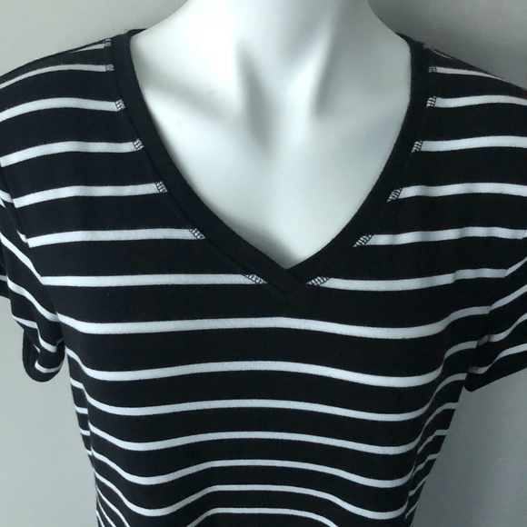 Talbots Striped Black & White Dress - Picture 3 of 5